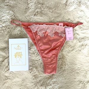 EMPIRE MIMI Satin Panty with Floral Lace Detail